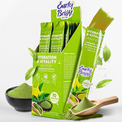 Matcha-Flavored Hydration & Vitality Jelly Stick