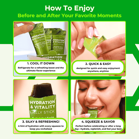 Matcha-Flavored Hydration & Vitality Jelly Stick